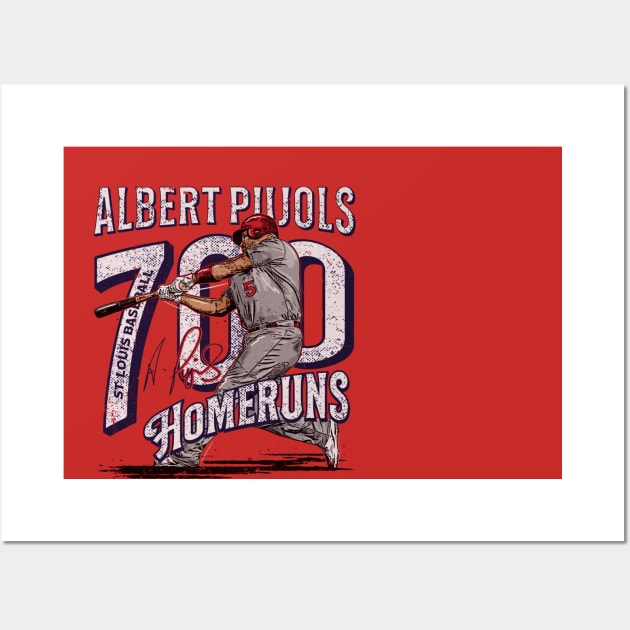 Albert Pujols St.Louis 700 Home Runs Wave Wall Art by danlintonpro